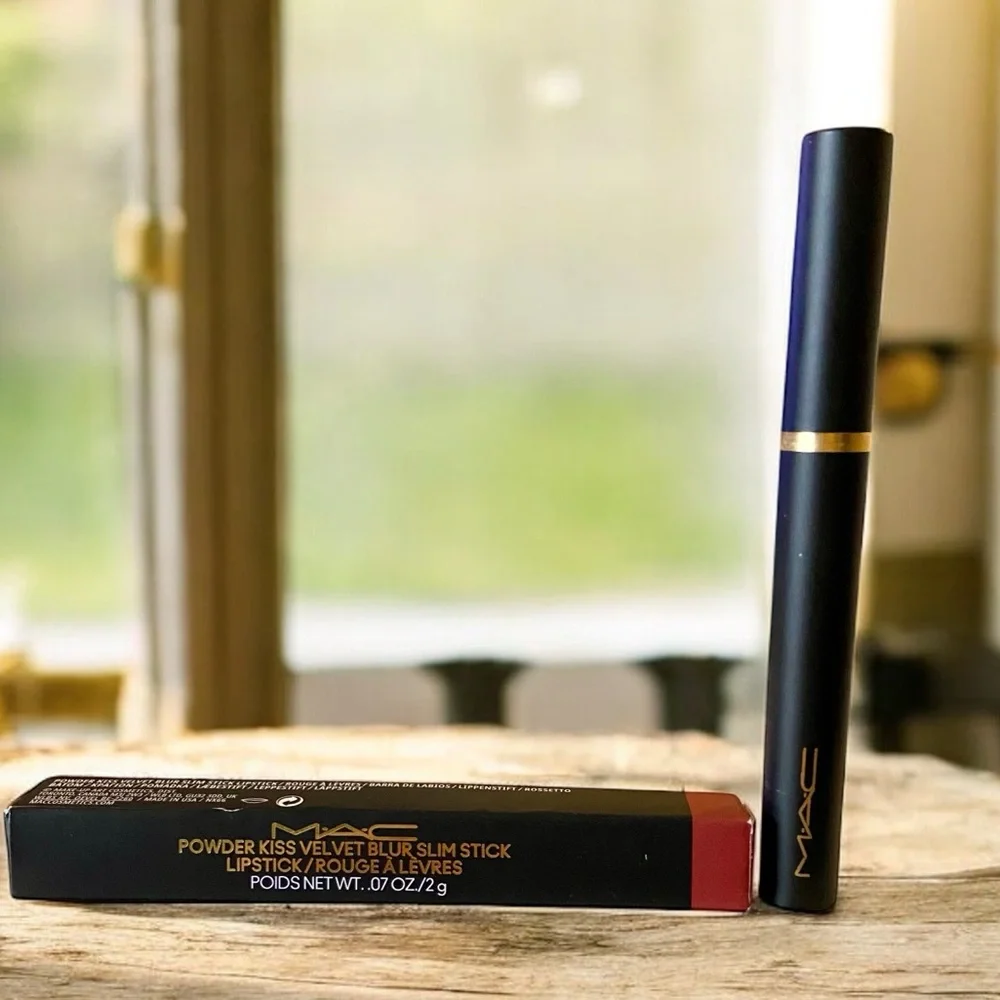 💎 MAC Powder Kiss Velvet Blur Slim Matte Lipstick Shade Brickthrough #899 New